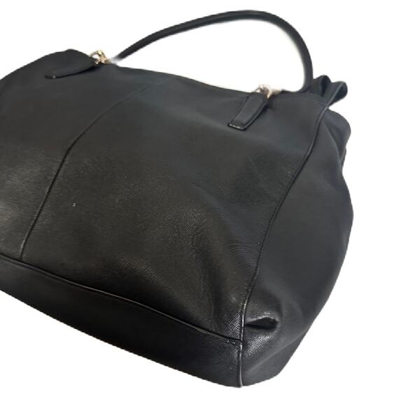 Coach Black Leather Tote Bag - Picture 4 of 11